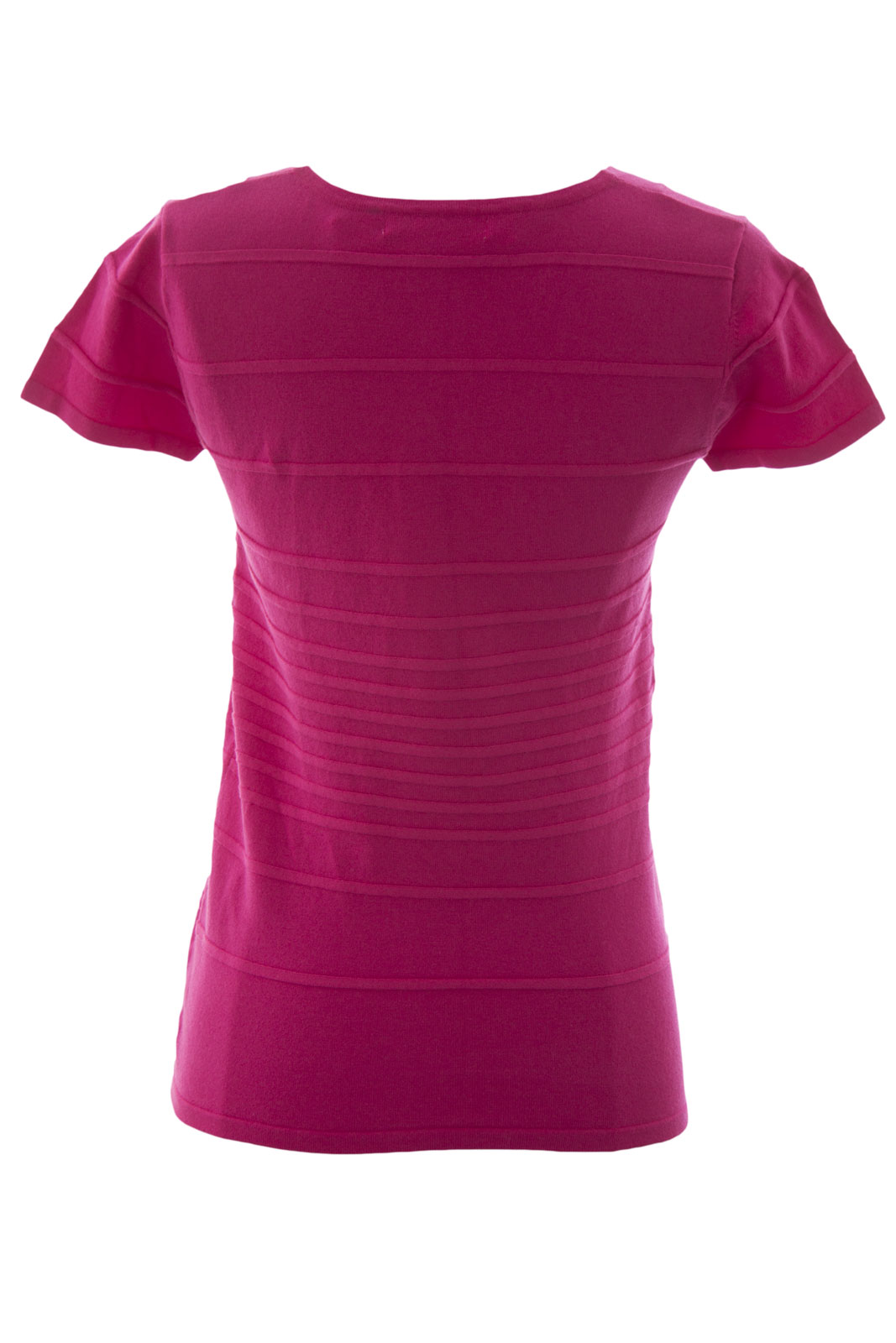 August Silk Women's Rib Stretch Knit Short Sleeve Top NWT 68