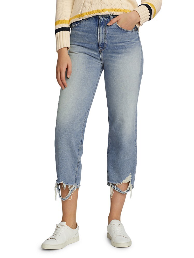 DENIMIST Women's High Rise Frayed Jinx Pierce Jeans Size 24 $225 NWT - Picture 2 of 8