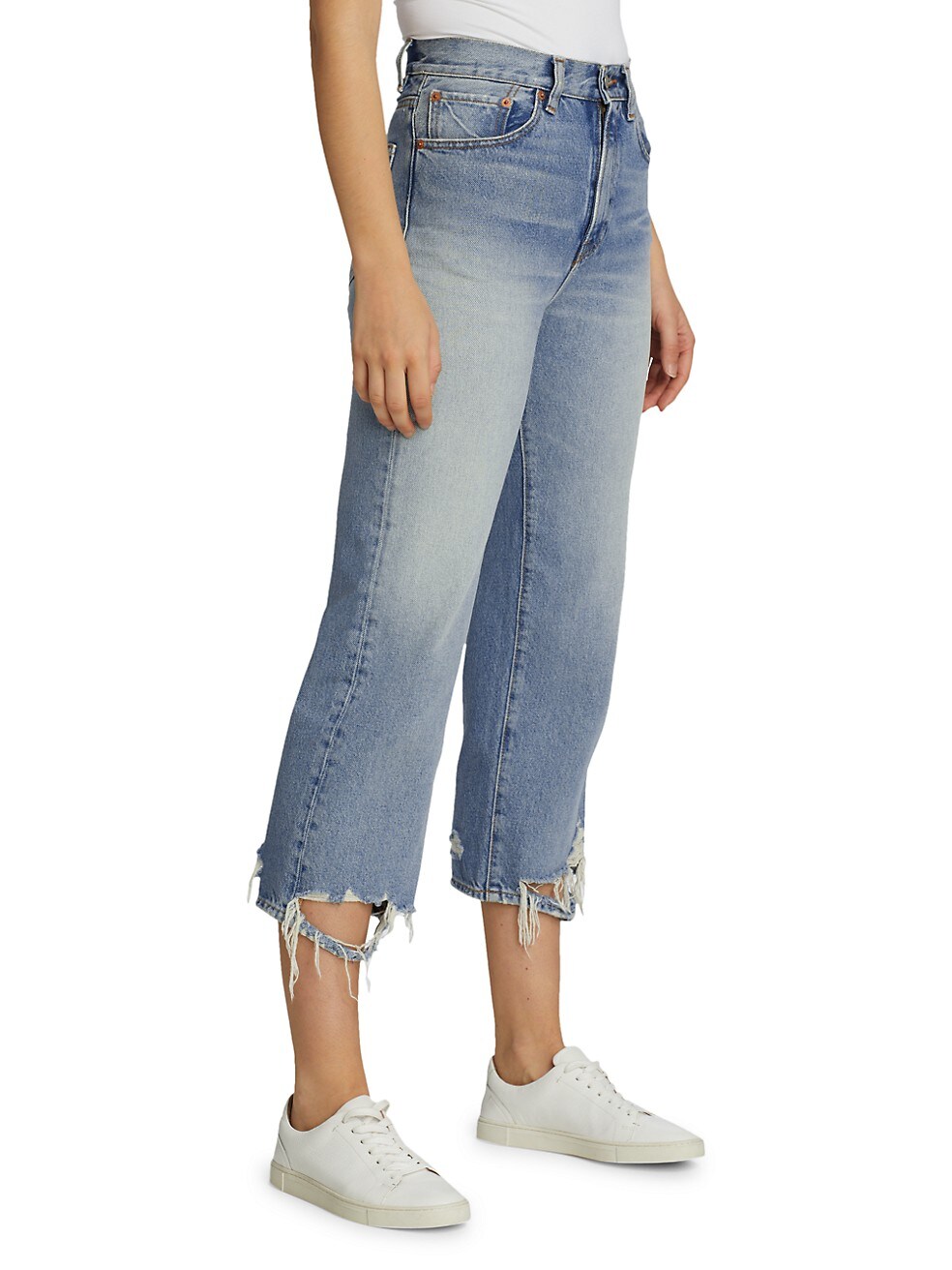 DENIMIST Women's High Rise Frayed Jinx Pierce Jeans Size 24 $225 NWT - Picture 3 of 8