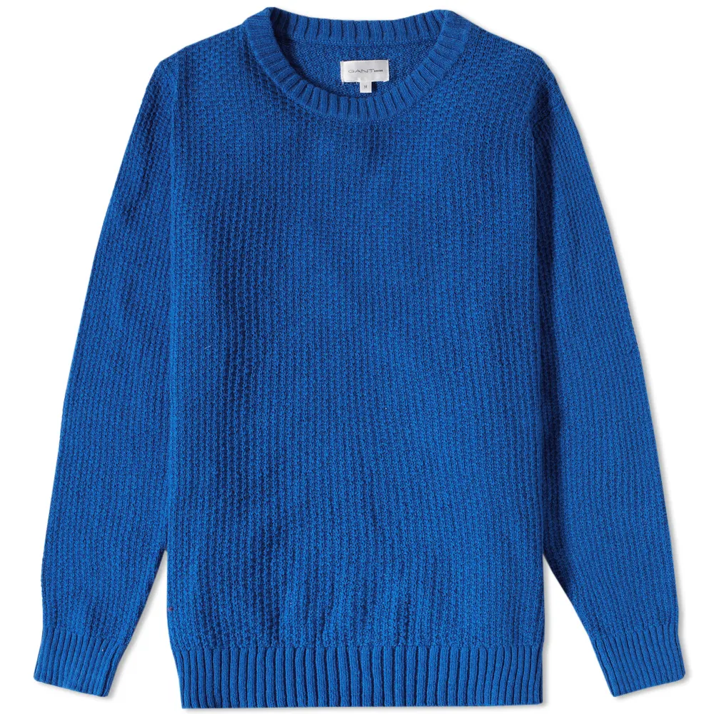 Gant Dark Ocean Blue Herren The Texture Pullover 84194 Größe M $ 155 neu mit Etikett - Bild 1 von 5