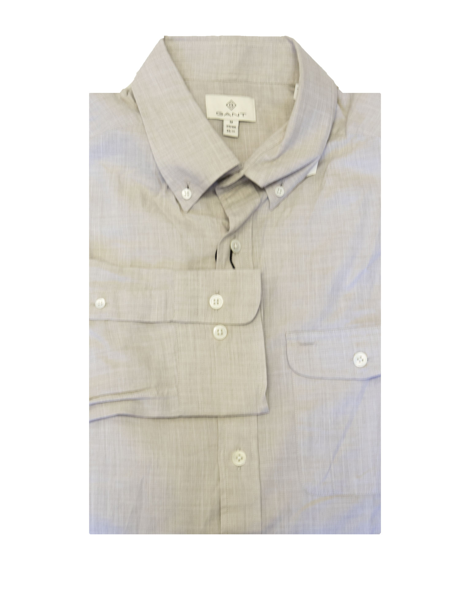 GANT DIAMOND G Men's Fitted Chambray PopOver Shirt 389102 Size M $185 ...