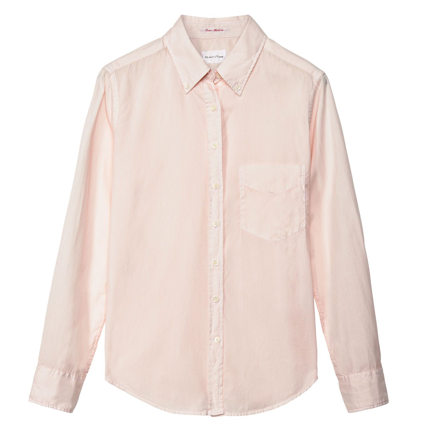 GANT Rugger Women's Seashell Pink Luxe Madras Shirt 450881 X-Small $135 ...