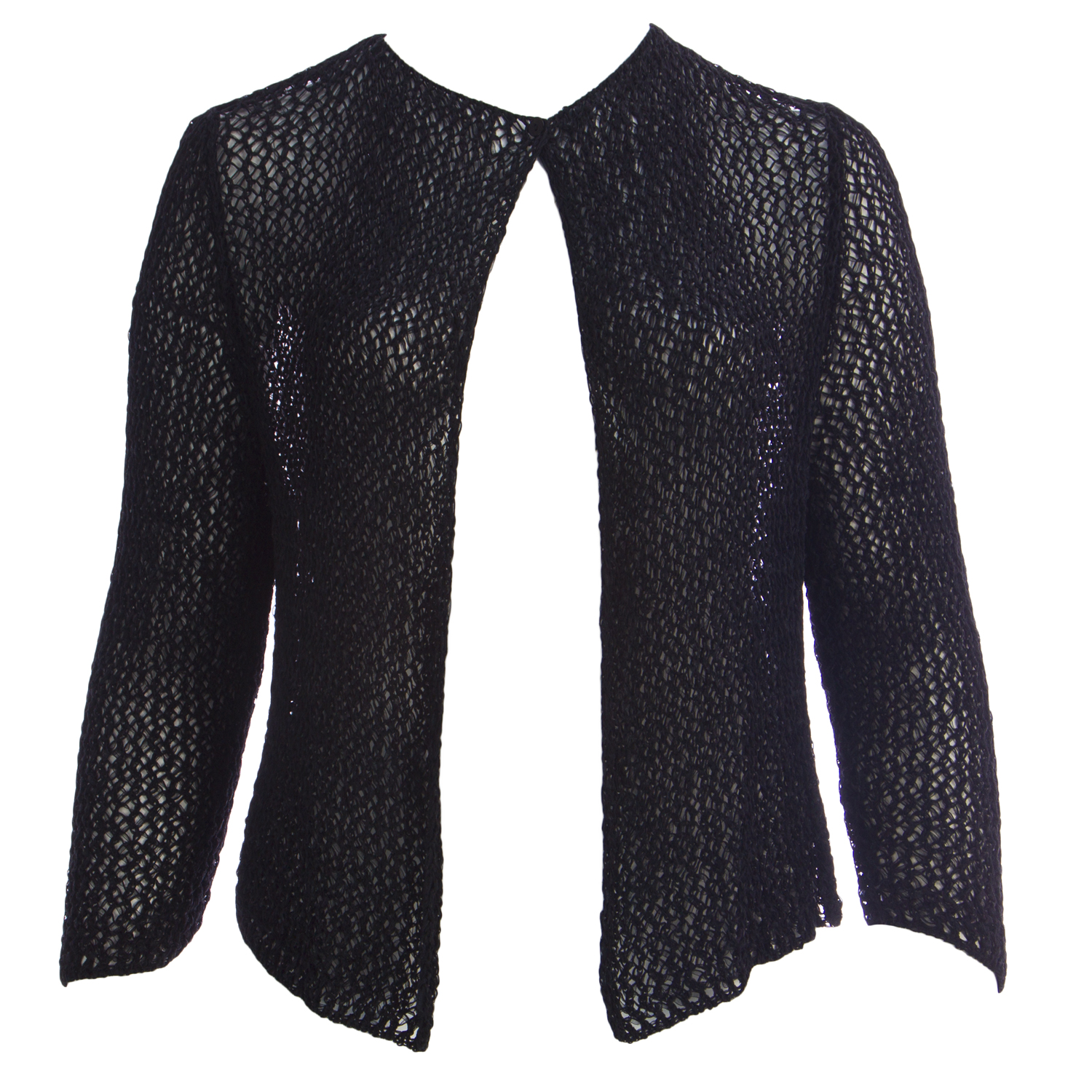 black loose knit cardigan