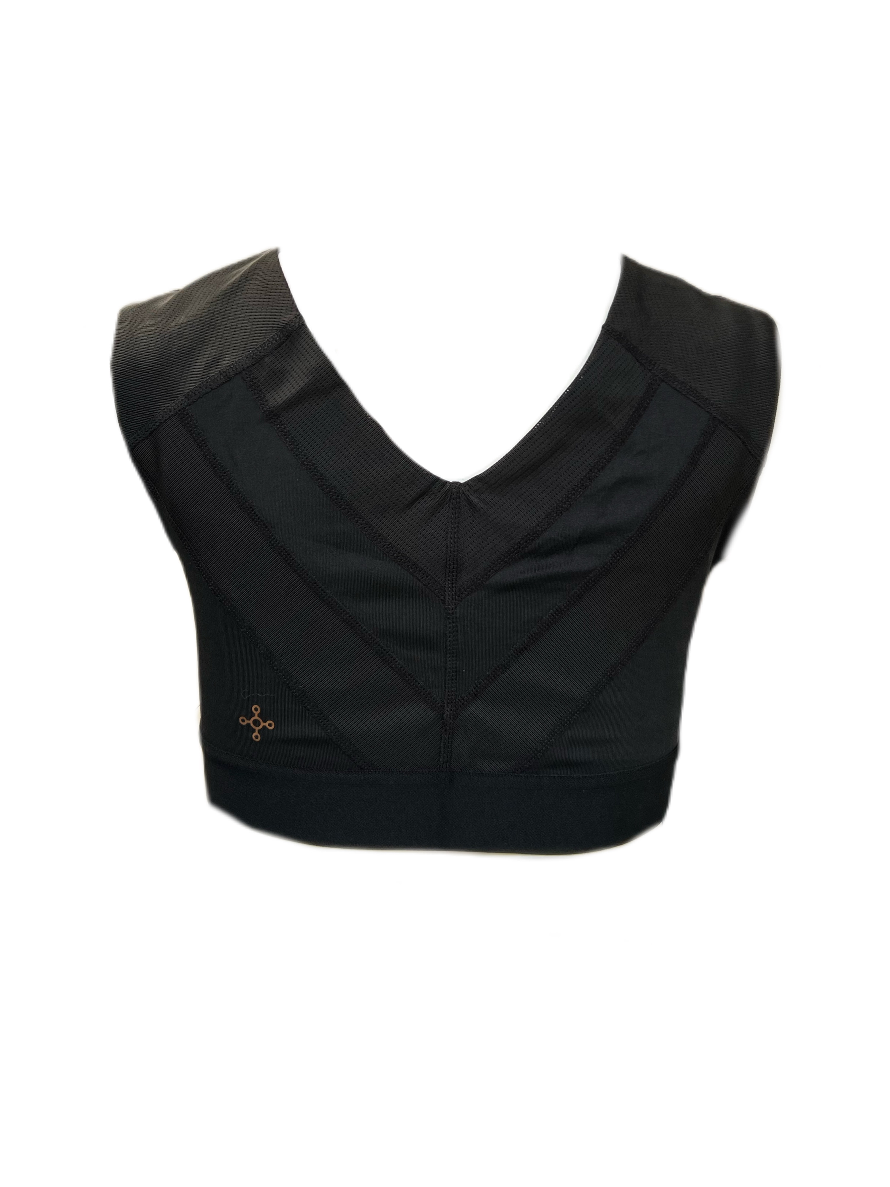 Intimates & Sleepwear, Tommie Copper Shoulder Support Bra With Zipper Xl  Black Euc
