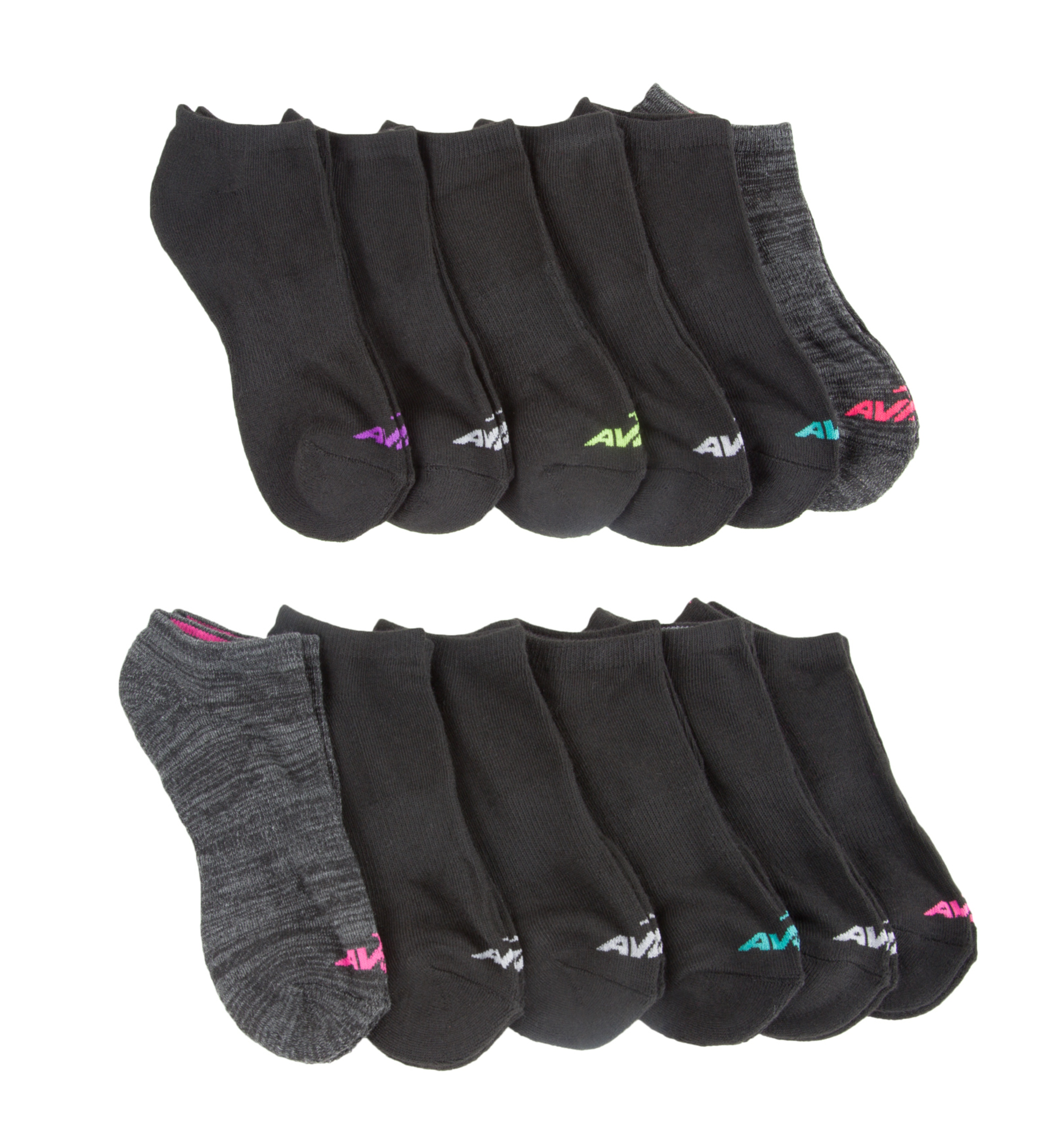 AVIA Women's 12 Pair Low Cut Socks Sz 4-10 NEW | eBay