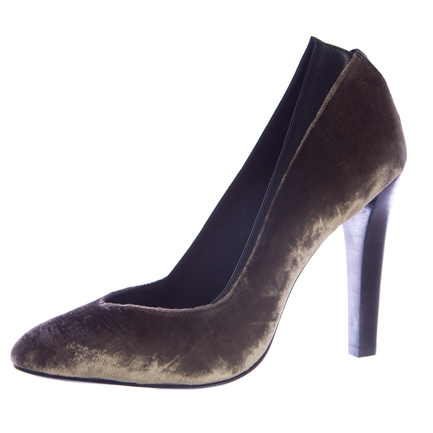 grey velvet pumps