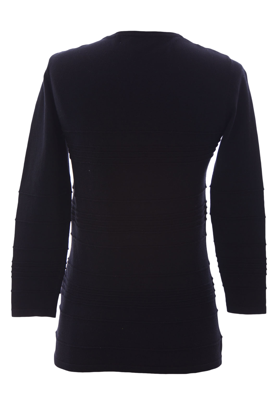 August Silk Women's Black Squared V-Neck Ribbed Sweater M $68 | eBay