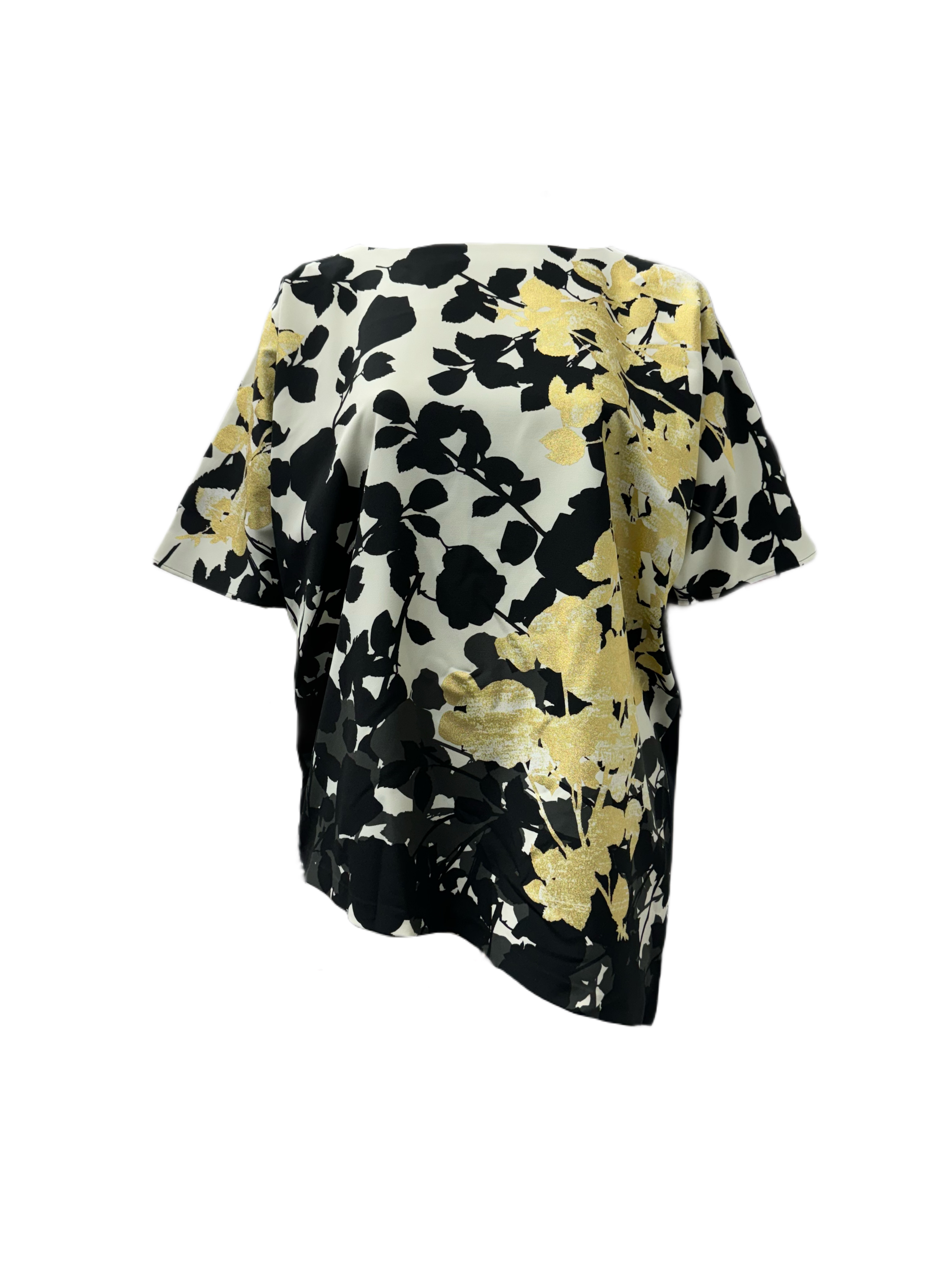 Pre-owned Marina Rinaldi Women's Black Fatalita Pullover Blouse