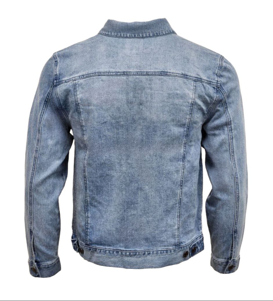 HoodLamb Men's Light Blue Denim Organic Cotton Hemp Jacket 420 NWT