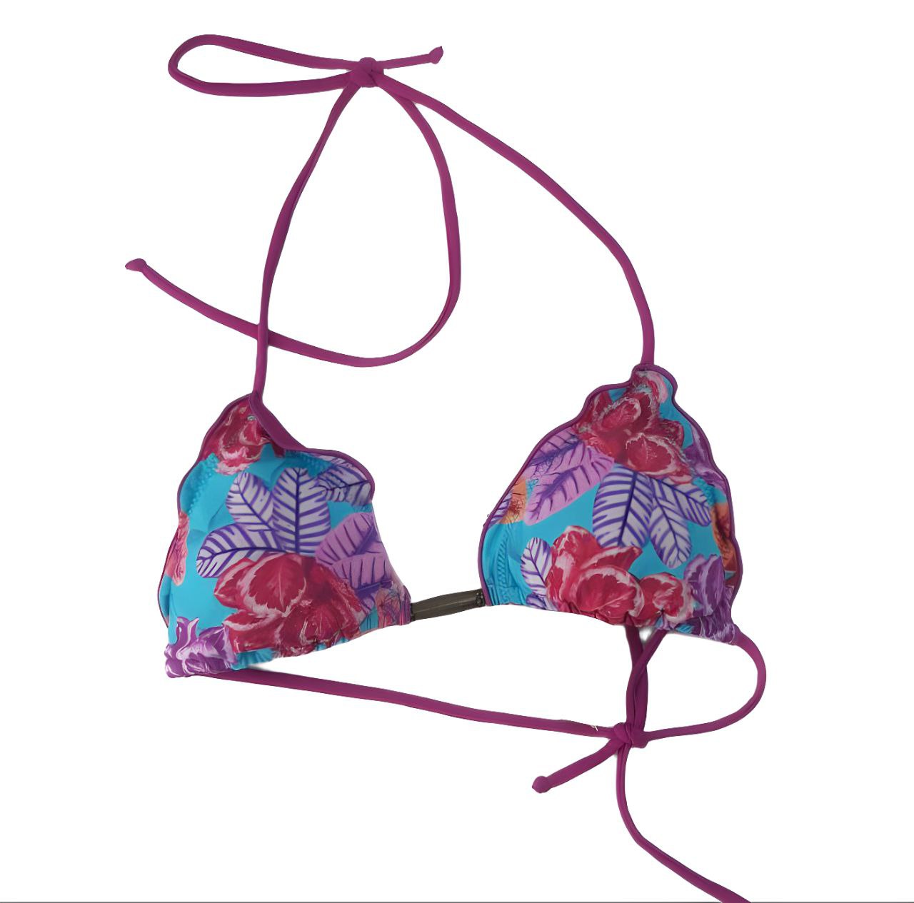 SOFIA BY VIX ブラジリアンビキニ SOFIA By VIX Women's Purple Triangle Del Mar Ripple Bikini