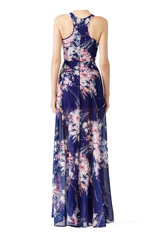 knee length dresses for ladies RUSH HOUR SILK MAXI DRESS