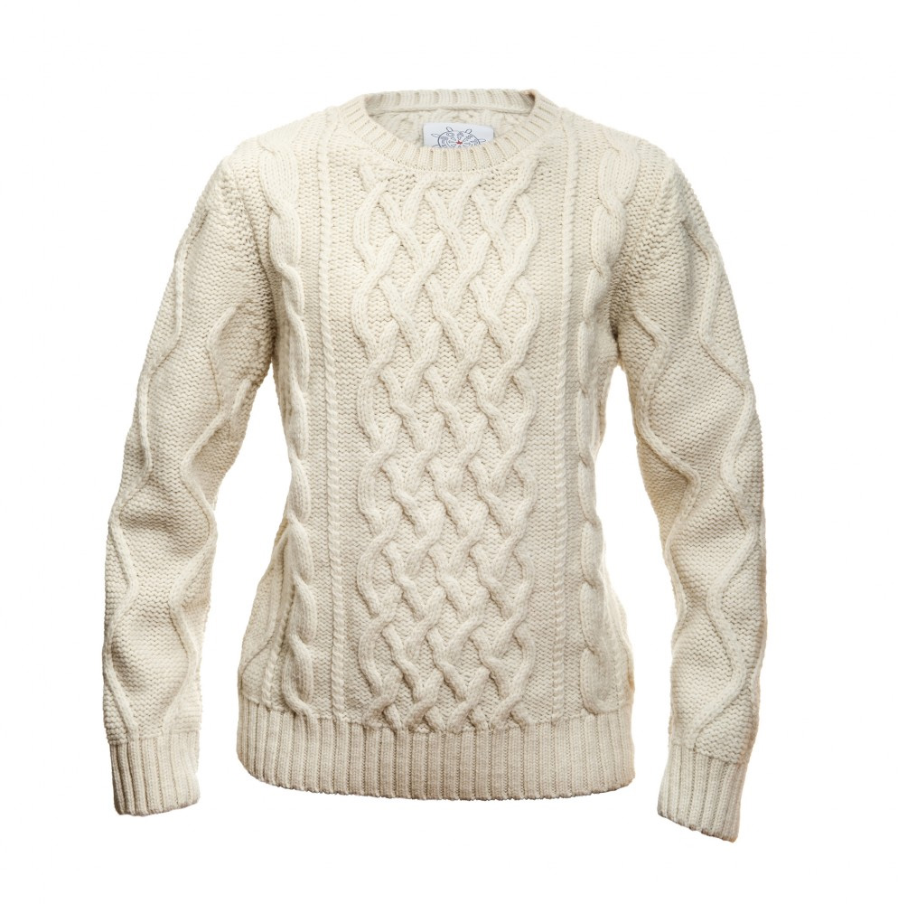 womens ivory cable knit sweater