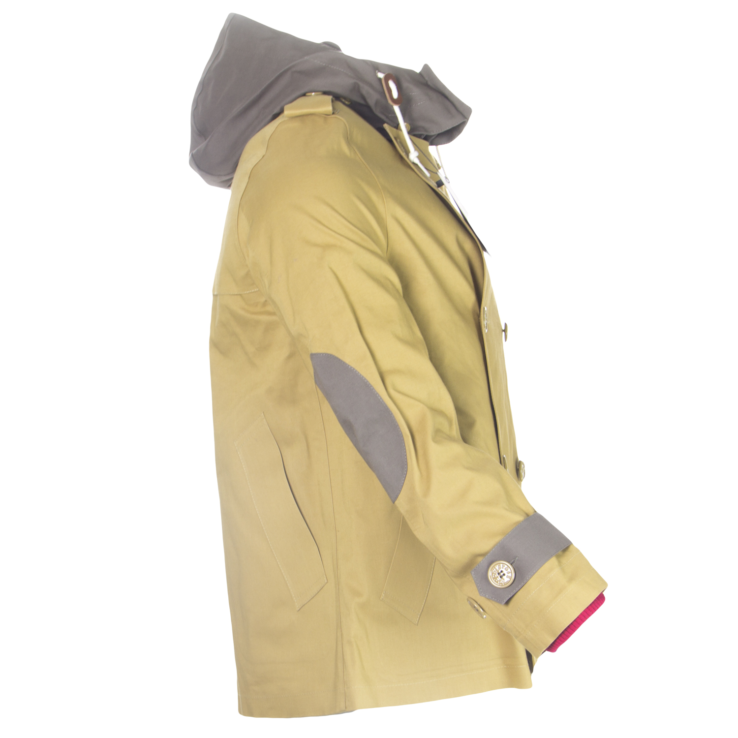 在庫処分セール 言い換え X OUTSIDERS OF BAND MACKINTOSH Peacoat Cotton Bonded Khaki ジャケット・アウター
