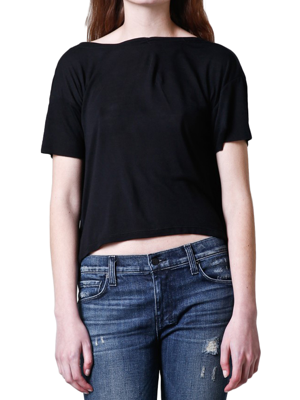 OAK NYC Women's Deep Cowl Tee WT017 $68 NEW