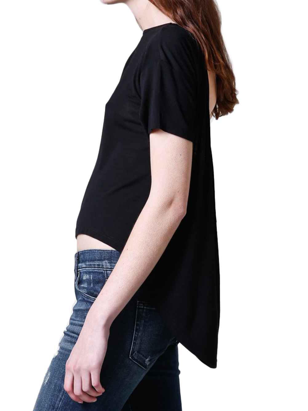 OAK NYC Women's Deep Cowl Tee WT017 $68 NEW