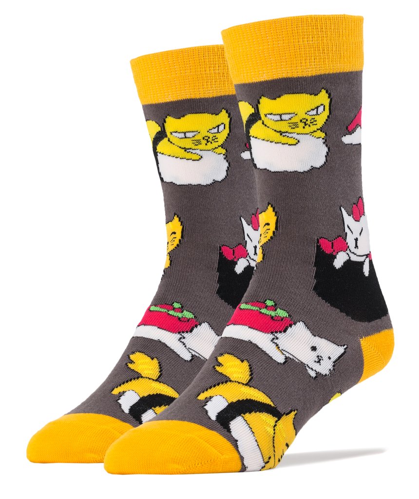 Download OOOH YEAH! Men's Novelty Crew Socks, MD6531C - Sushi Meow ...