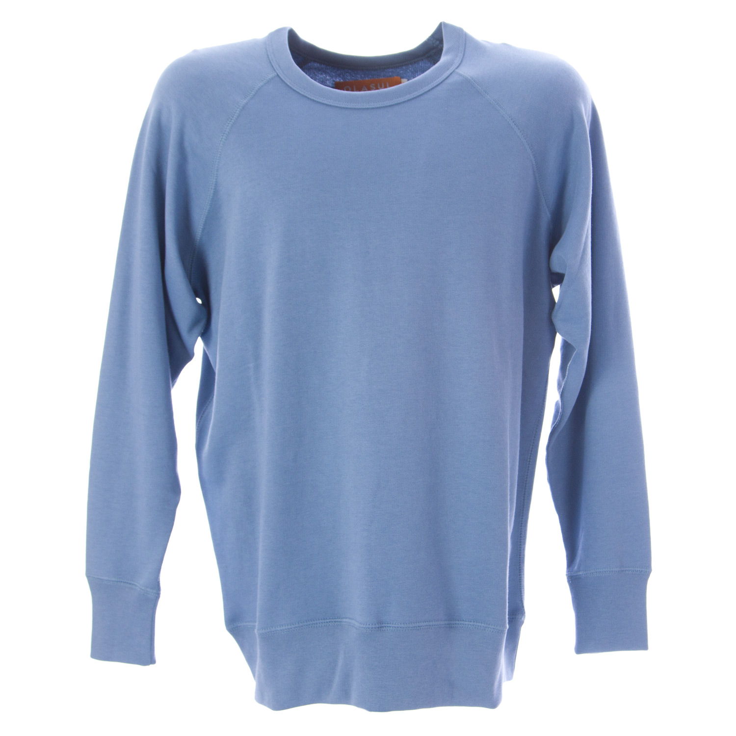 OLASUL Men/'s Heathered Peach Crewneck Sweatshirt $120 NEW