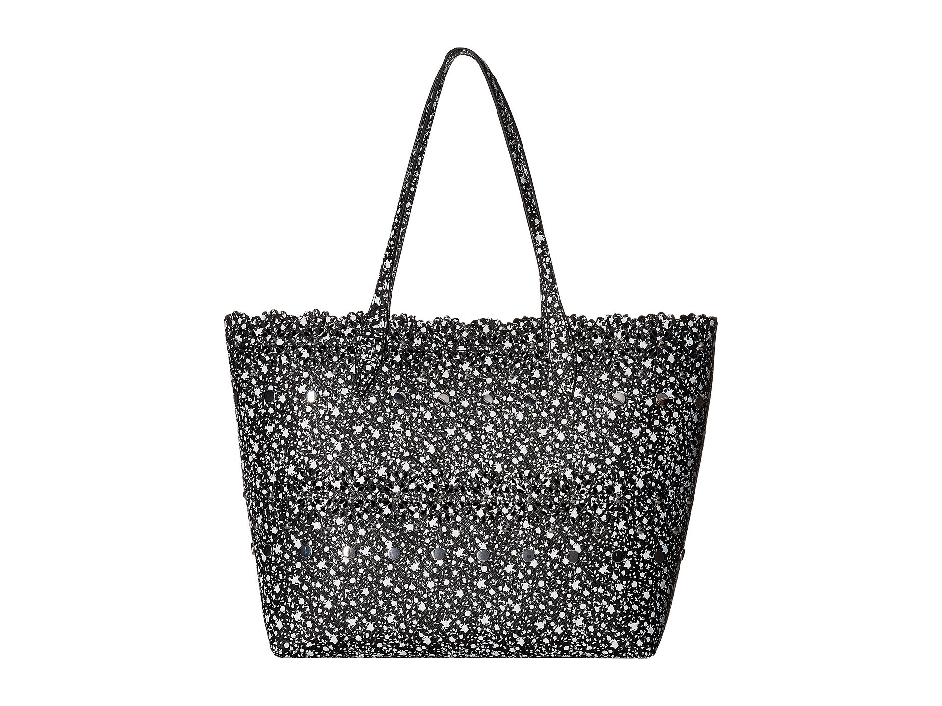 black structured tote