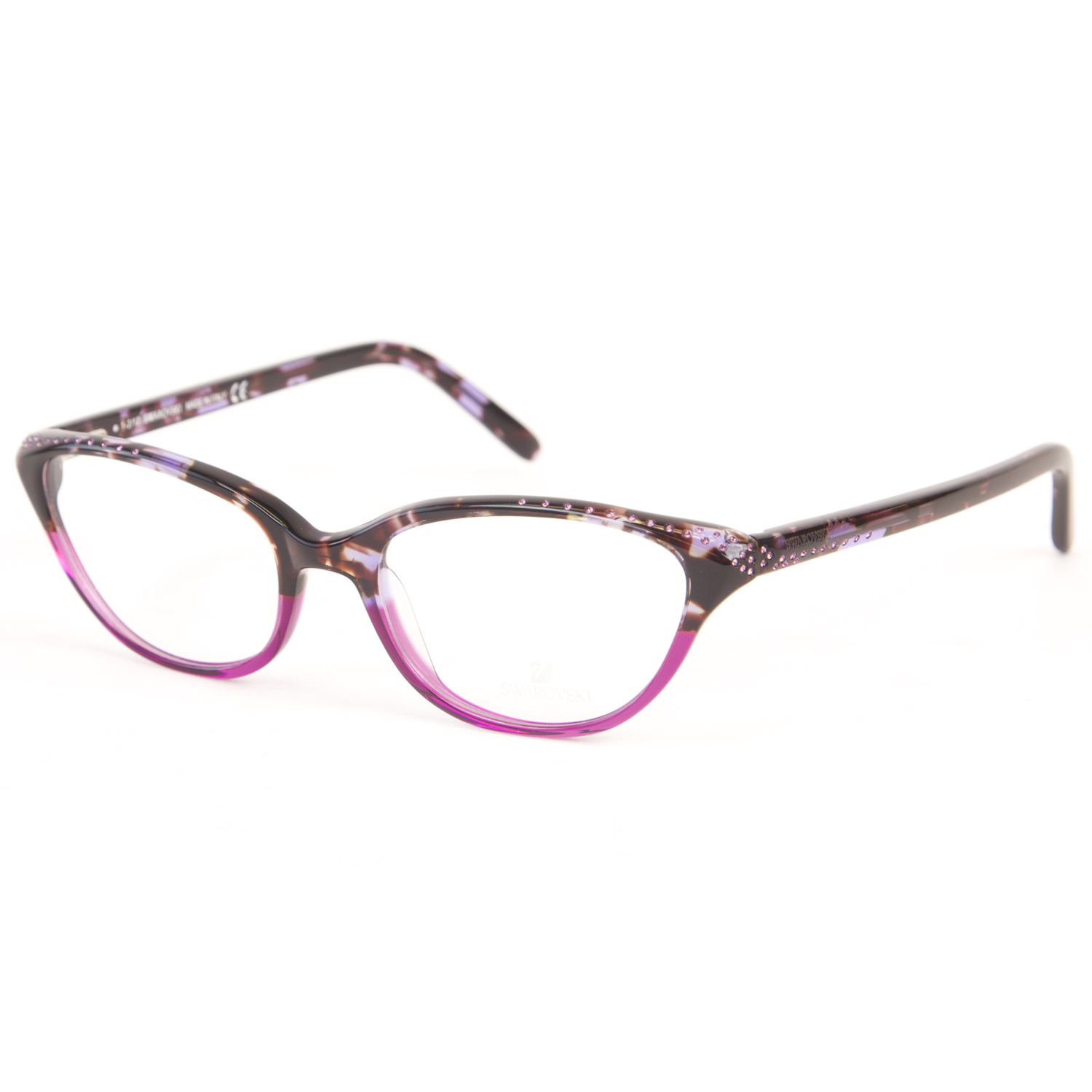 Swarovski Women&#039;s Ombre Accent Cateye Eyeglass SW5051 $260 NEW | eBay