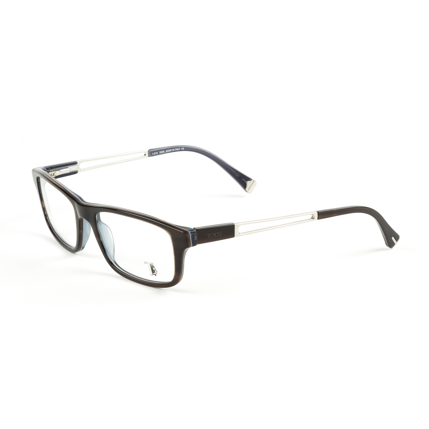 TOD'S Tod's Full Rim Rectangular Eyeglass Frames TO5003 53mm Dark Brown